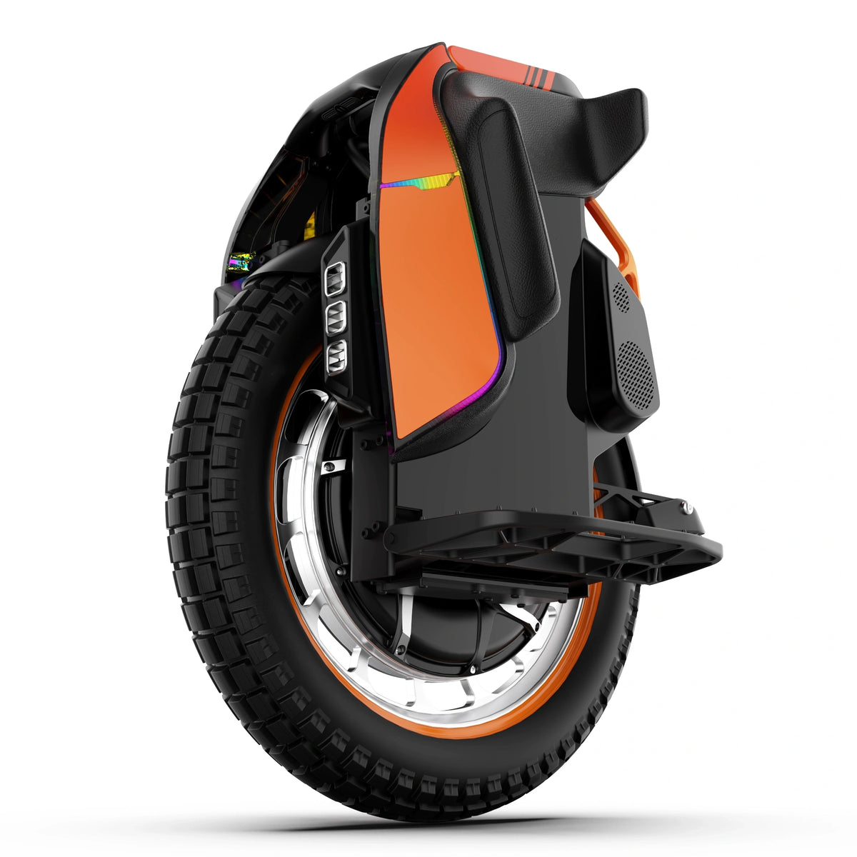 Kingsong S19 Pro electric unicycle black and orange design detail