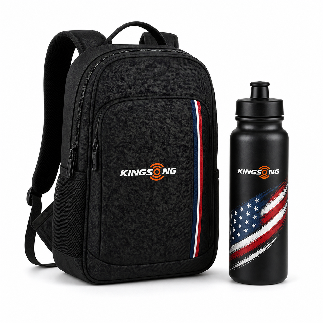 Kingsong USA crossbody bag and water bottle prize
