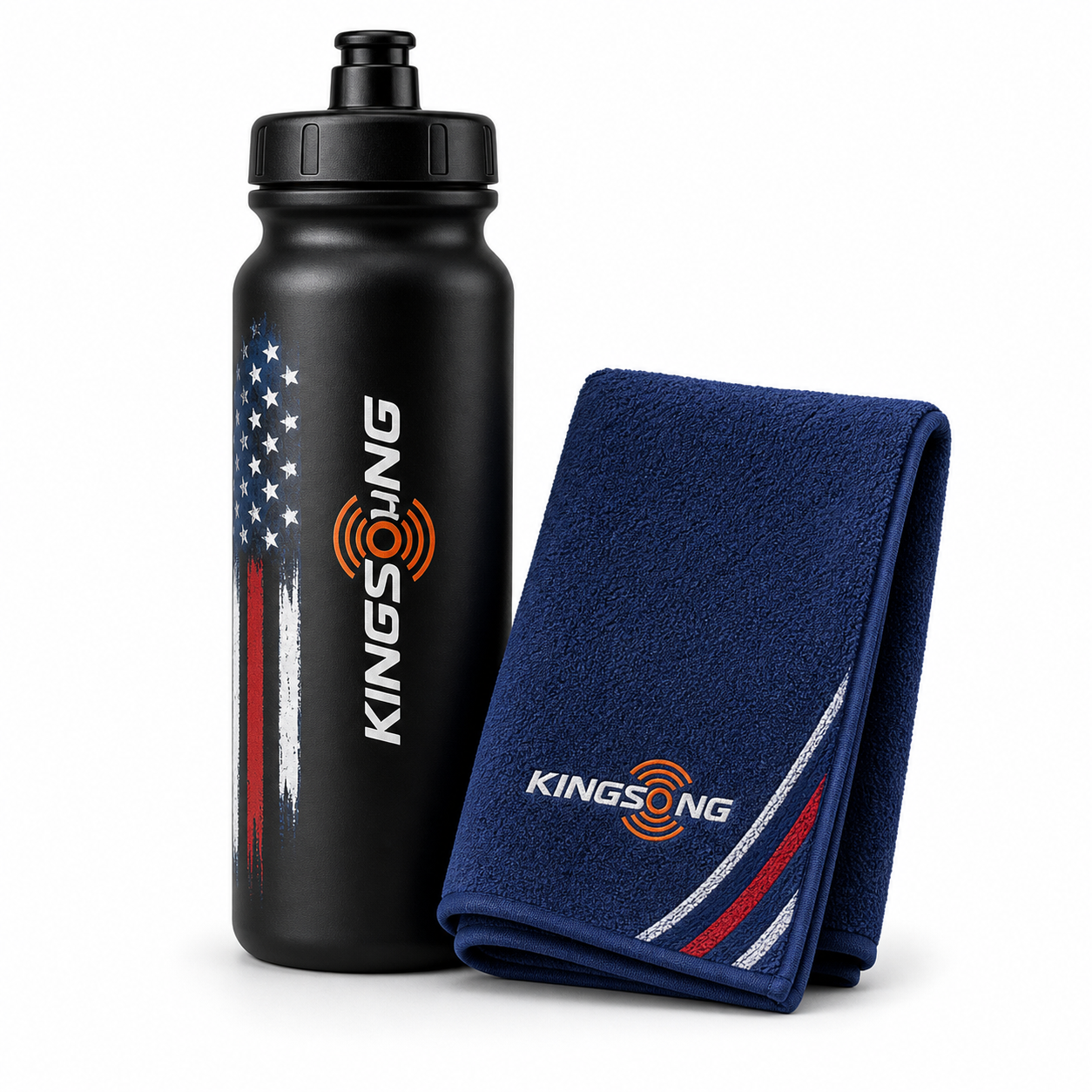 Kingsong USA ride essentials water bottle and towel